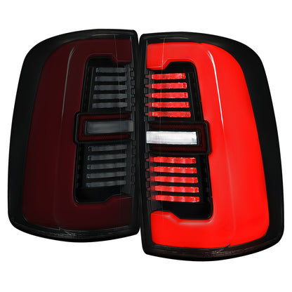 2019-2024 Dodge RAM 2500/3500 LED Sequential Signal Tail Lights (Black Housing / Smoked Lens)