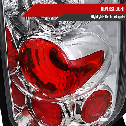 1994-2002 Dodge RAM Tail Lights (Chrome Housing/Clear Lens)