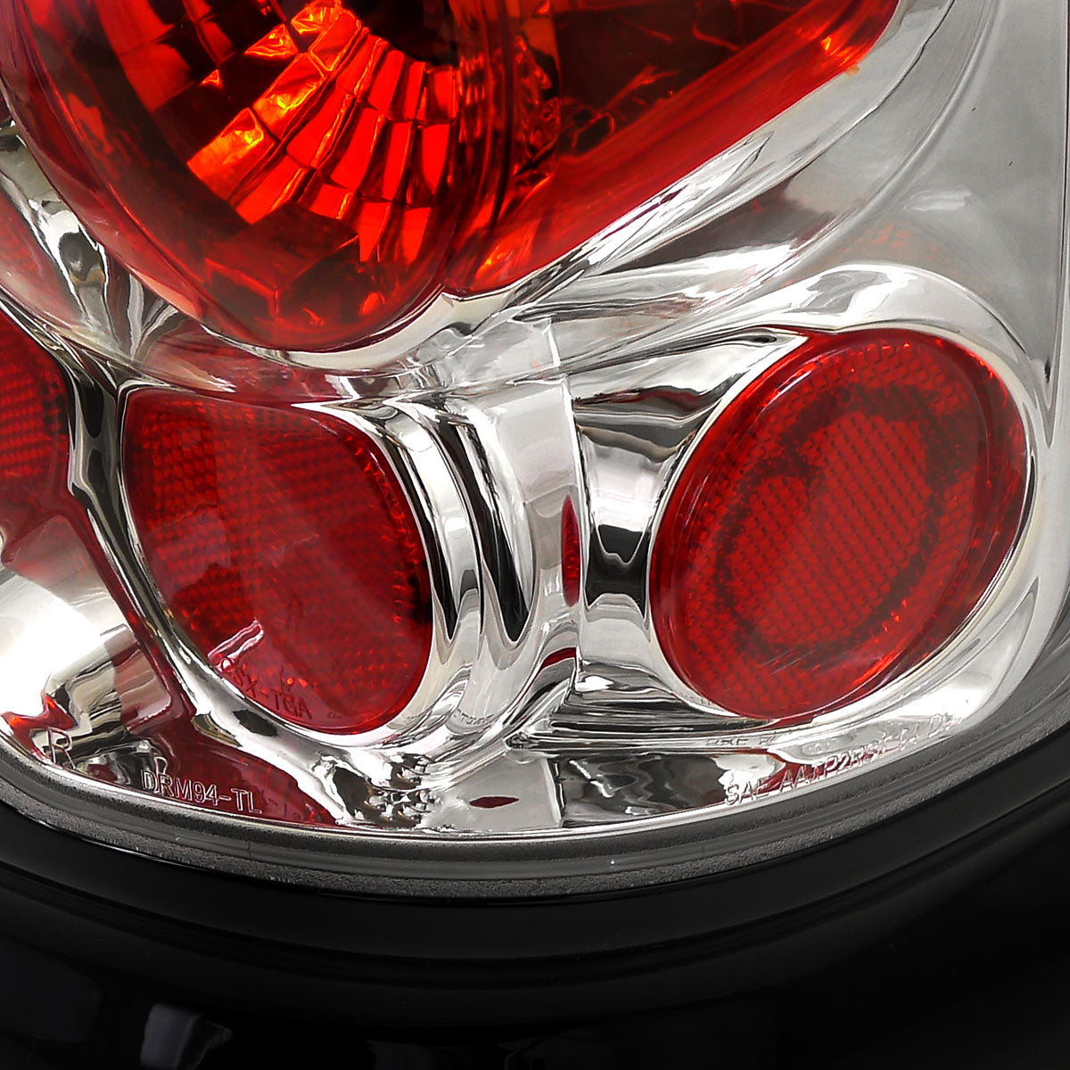 1994-2002 Dodge RAM Tail Lights (Chrome Housing/Clear Lens)