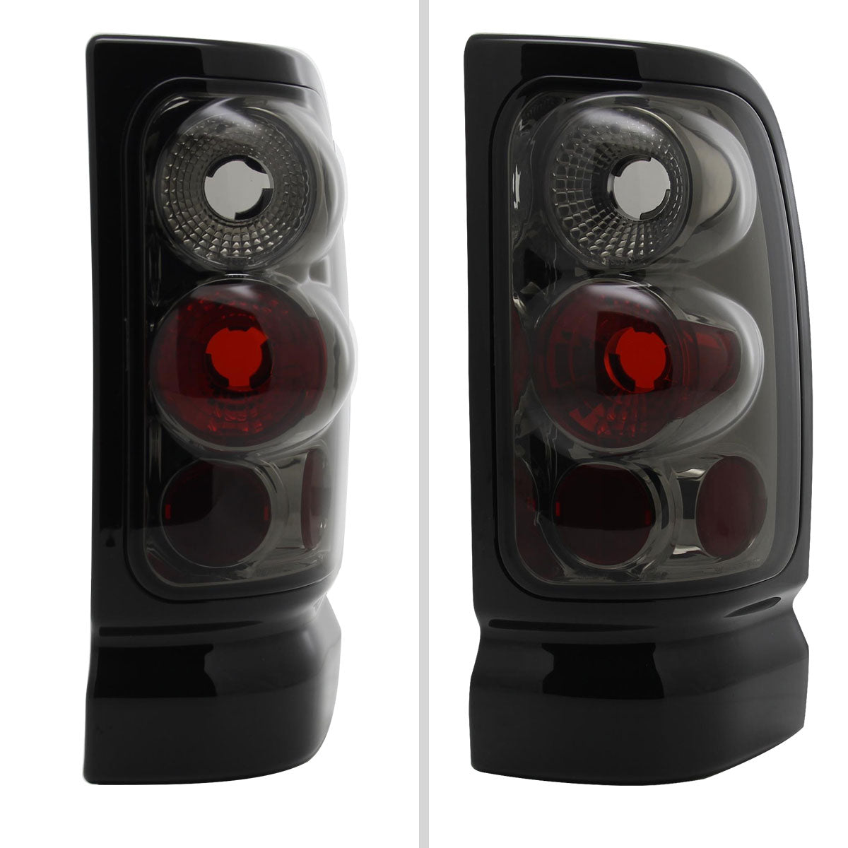 1994-2002 Dodge RAM Tail Lights (Chrome Housing/Smoked Lens)