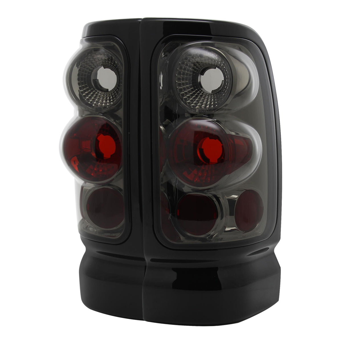 1994-2002 Dodge RAM Tail Lights (Chrome Housing/Smoked Lens)