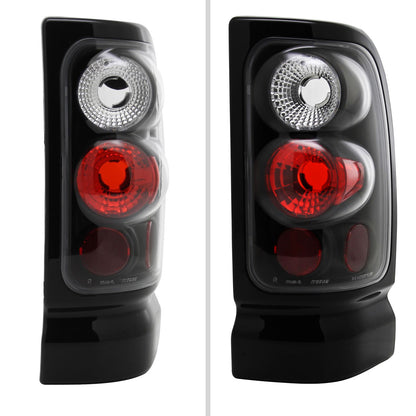 1994-2002 Dodge RAM Tail Lights (Matte Black Housing/Clear Lens)