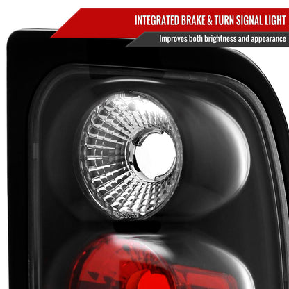 1994-2002 Dodge RAM Tail Lights (Matte Black Housing/Clear Lens)
