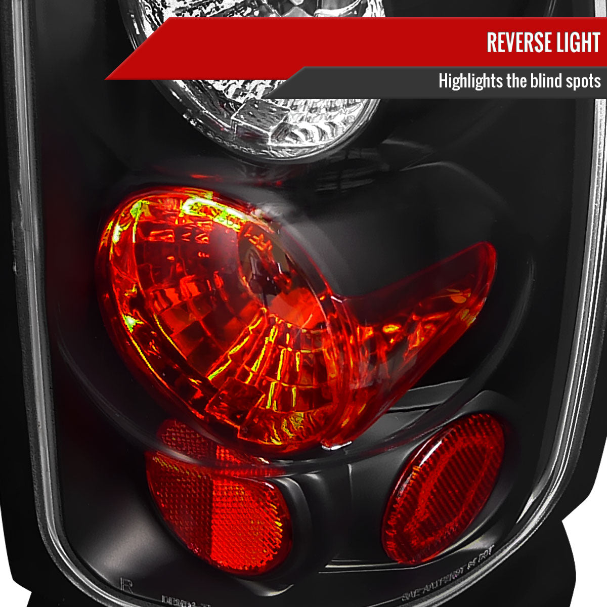1994-2002 Dodge RAM Tail Lights (Matte Black Housing/Clear Lens)