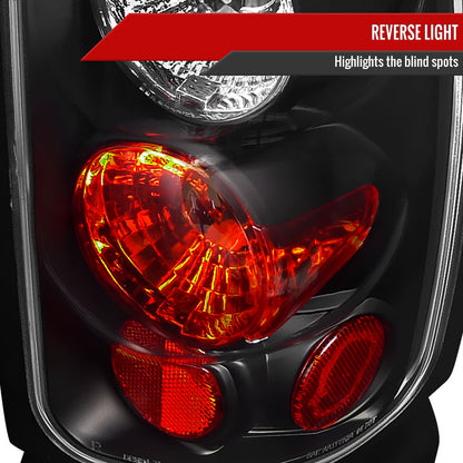 1994-2002 Dodge RAM Tail Lights (Matte Black Housing/Clear Lens)