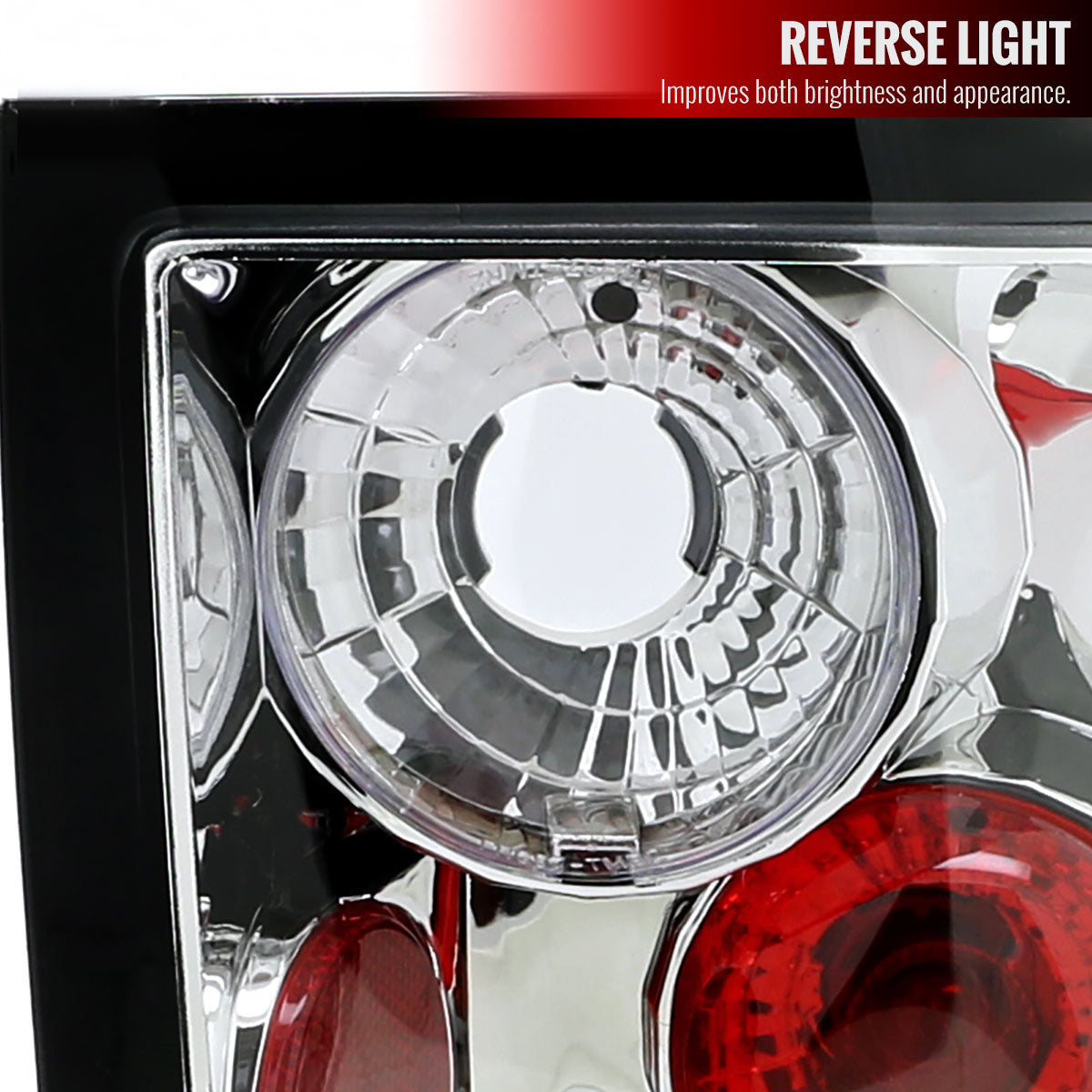 2001-2005 Ford Ranger Tail Lights (Chrome Housing/Clear Lens)