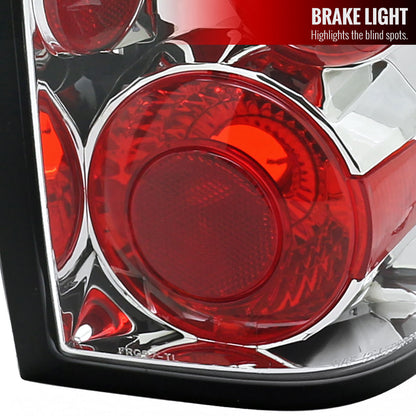 2001-2005 Ford Ranger Tail Lights (Chrome Housing/Clear Lens)