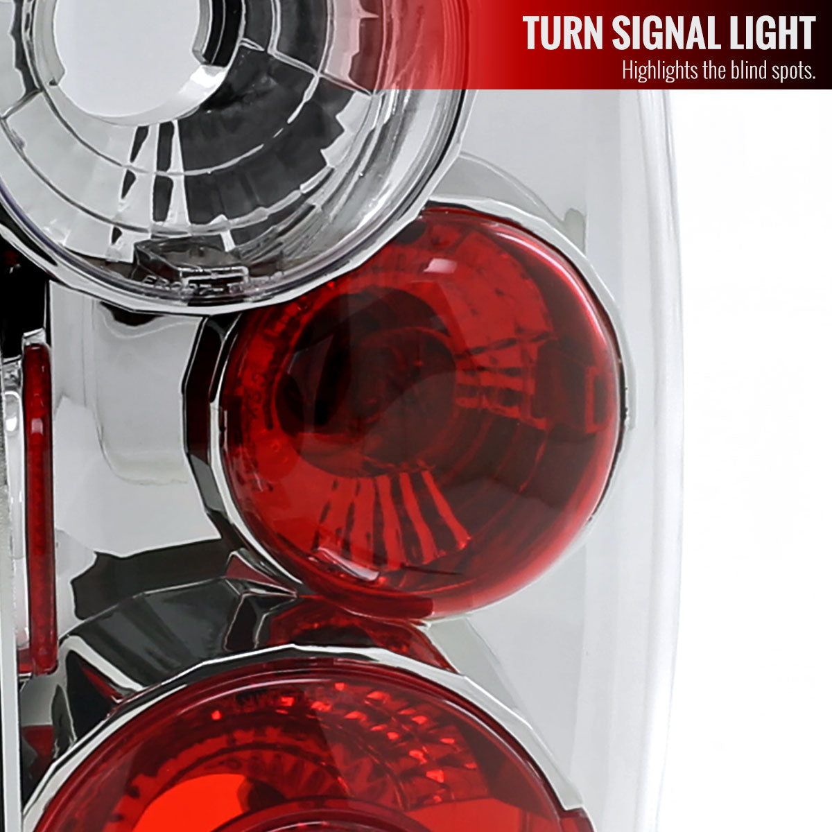 2001-2005 Ford Ranger Tail Lights (Chrome Housing/Clear Lens)