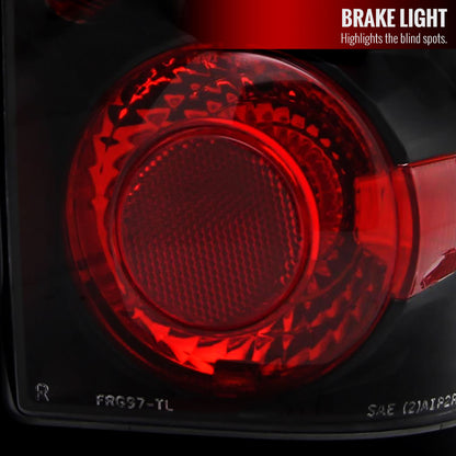2001-2005 Ford Ranger Tail Lights (Matte Black Housing/Clear Lens)