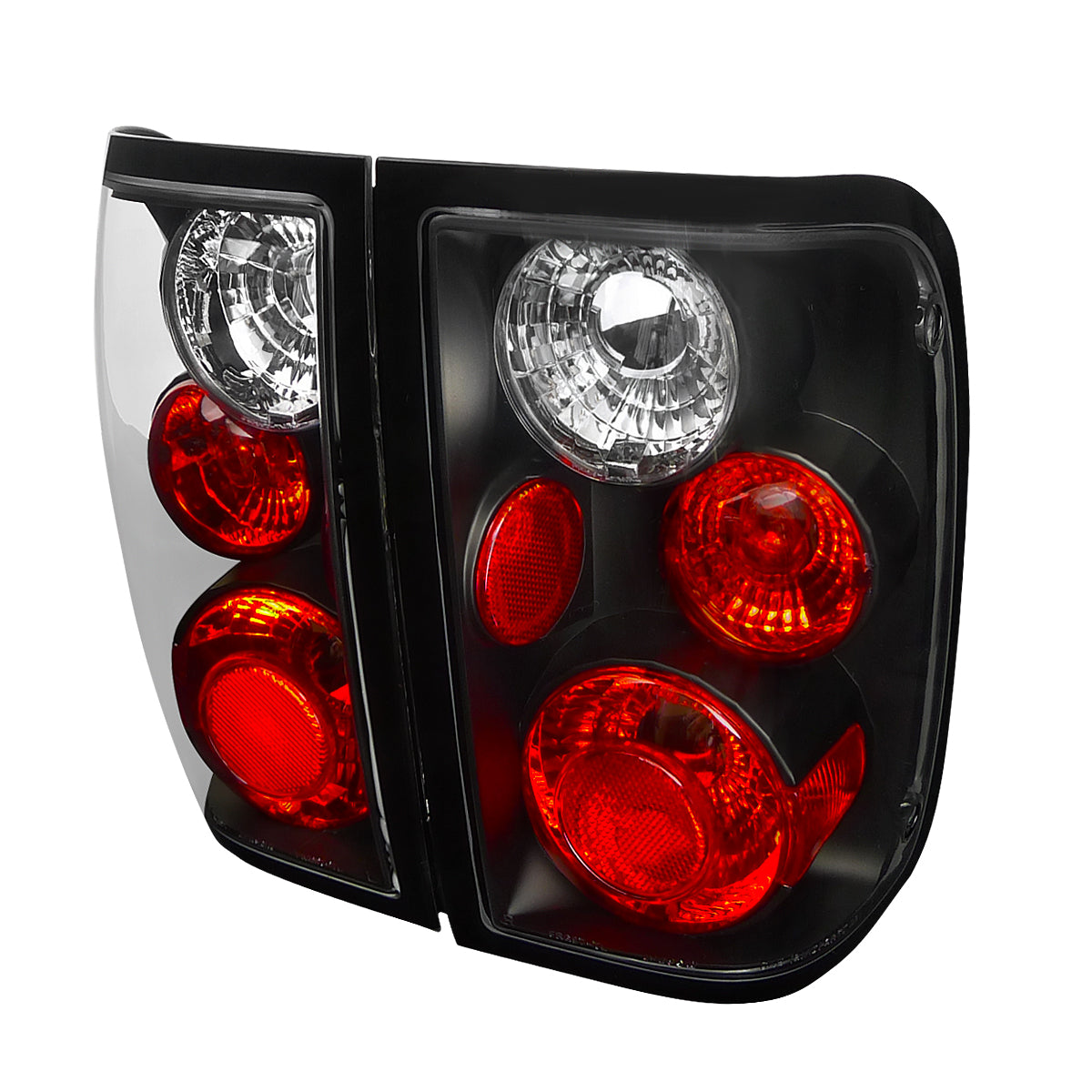 2001-2005 Ford Ranger Tail Lights (Matte Black Housing/Clear Lens)