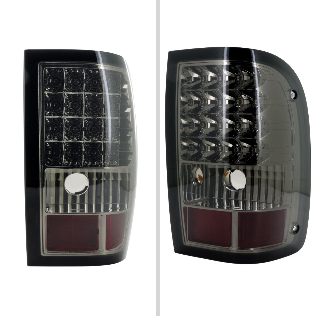 2006-2011 Ford Ranger LED Tail Lights (Chrome Housing/Smoked Lens)