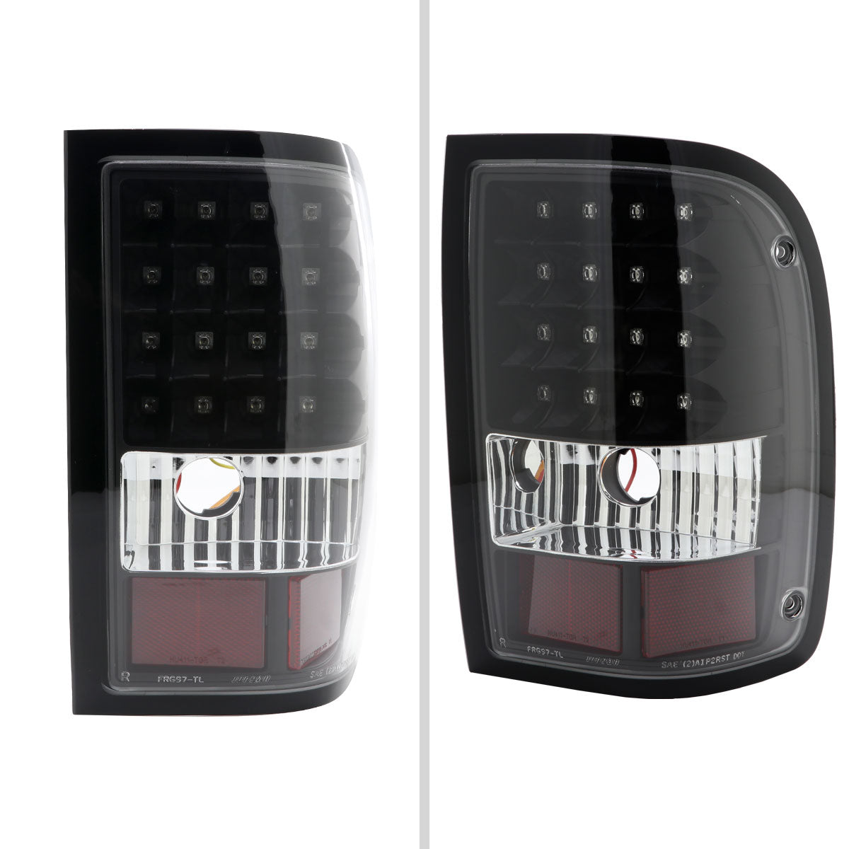 2006-2011 Ford Ranger V2 LED Tail Lights (Matte Black Housing/Clear Lens)