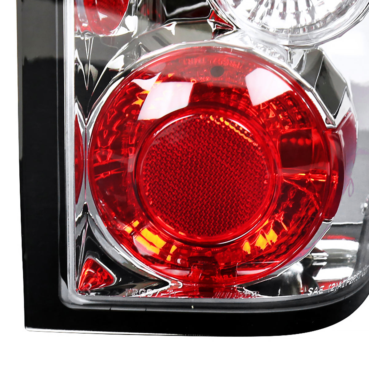 1993-1997 Ford Ranger Tail Lights (Chrome Housing/Clear Lens)