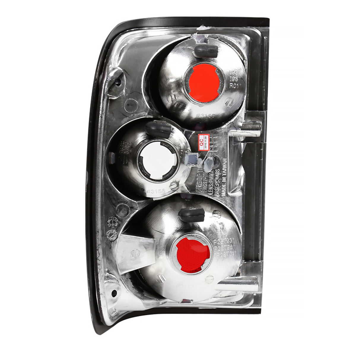 1993-1997 Ford Ranger Tail Lights (Chrome Housing/Smoked Lens)