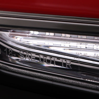 2019-2024 Toyota RAV4 Red LED Bar Sequential Signal Tail Lights (Jet Black Housing/Clear Lens)