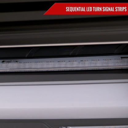 2019-2024 Toyota RAV4 White LED Bar Sequential Signal Tail Lights (Matte Black Housing/Clear Lens)