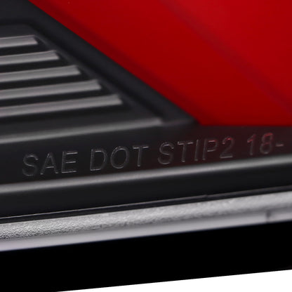 2019-2024 Toyota RAV4 Red LED Bar Sequential Signal Tail Lights (Matte Black Housing/Clear Lens)