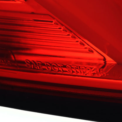 2019-2024 Toyota RAV4 Red LED Bar Sequential Signal Tail Lights (Chrome Housing/Red Lens)