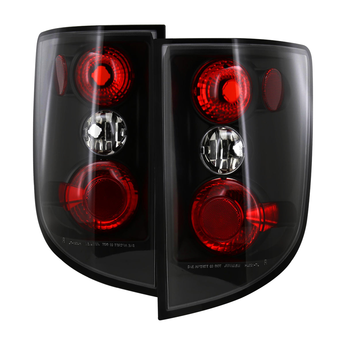 2006-2014 Honda Ridgeline Tail Lights (Matte Black Housing/Clear Lens)