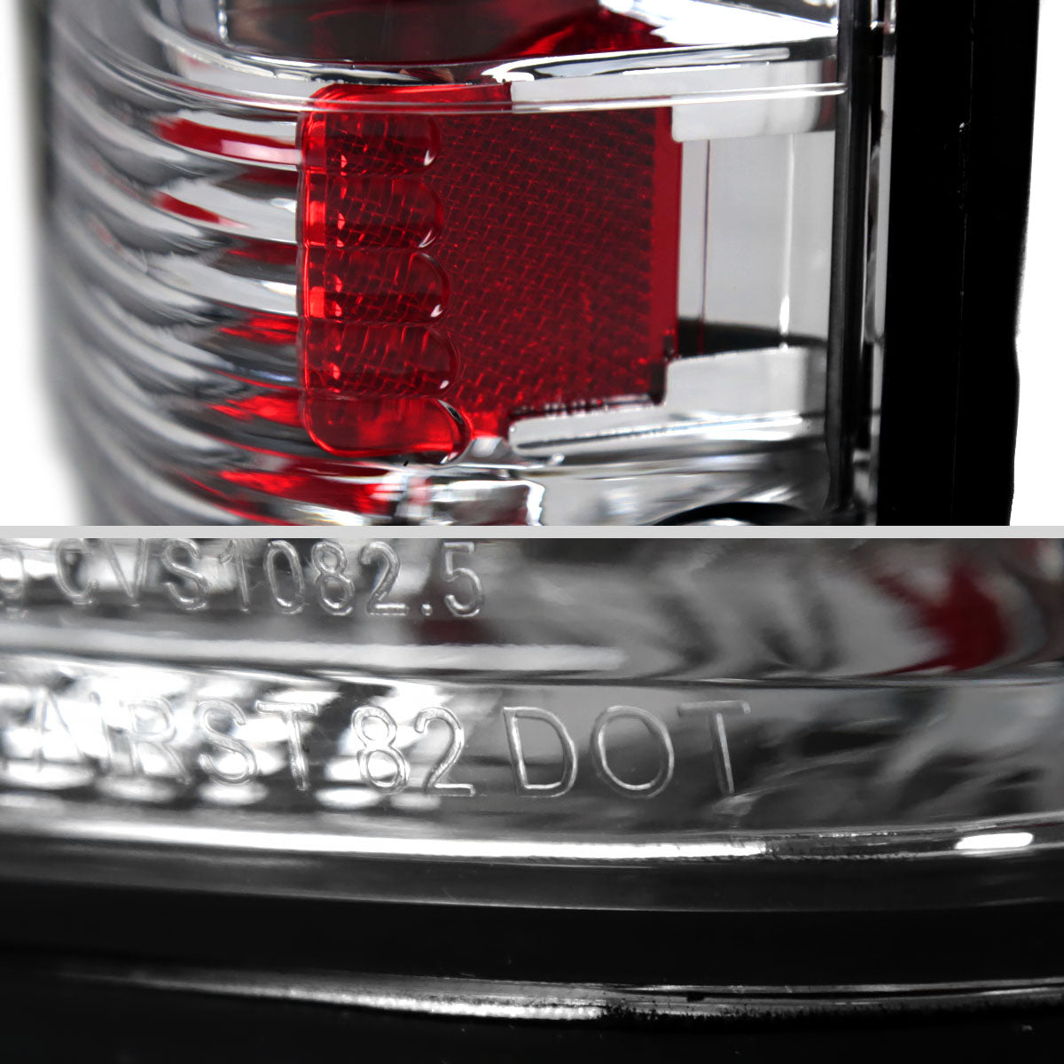 1982-1994 Chevrolet S10/Blazer GMC S15/Sonoma Tail Lights (Chrome Housing/Clear Lens)