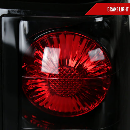 1982-1994 Chevrolet S10/Blazer GMC S15/Sonoma Tail Lights (Matte Black Housing/Clear Lens)