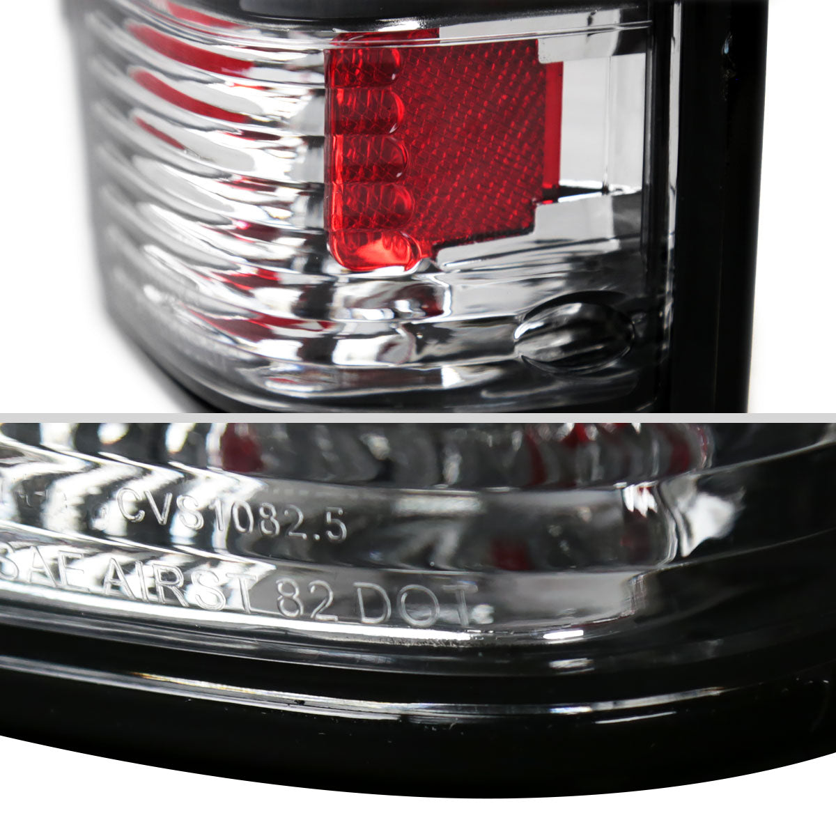 1982-1994 Chevrolet S10/Blazer GMC S15/Sonoma Tail Lights (Matte Black Housing/Clear Lens)
