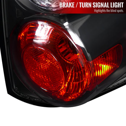 1994-2004 Chevrolet S10/ GMC Sonoma/ Isuzu Hombre Tail Lights (Matte Black Housing/Clear Lens)