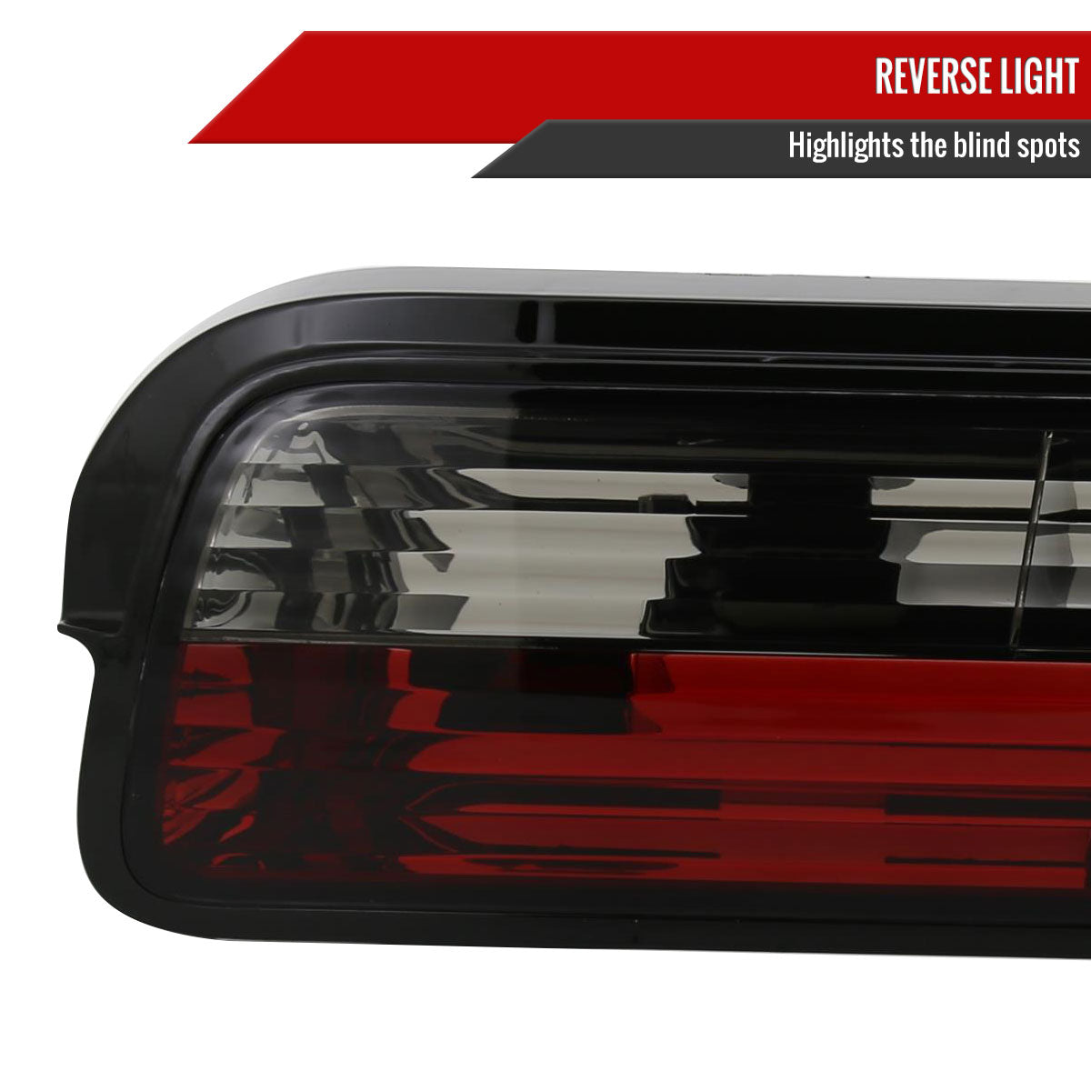 1989-1994 Nissan 240SX S13 Coupe Tail Lights (Chrome Housing/Red Smoked Lens)
