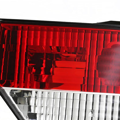 1989-1994 Nissan 240SX S13 Hatchback Tail Lights & Center Trunk Light (Chrome Housing/Red Clear Lens)