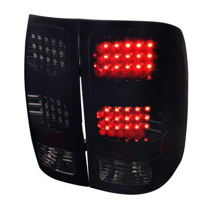 2007-2014 GMC Sierra LED Tail Lights (Glossy Black Housing/Smoked Lens)