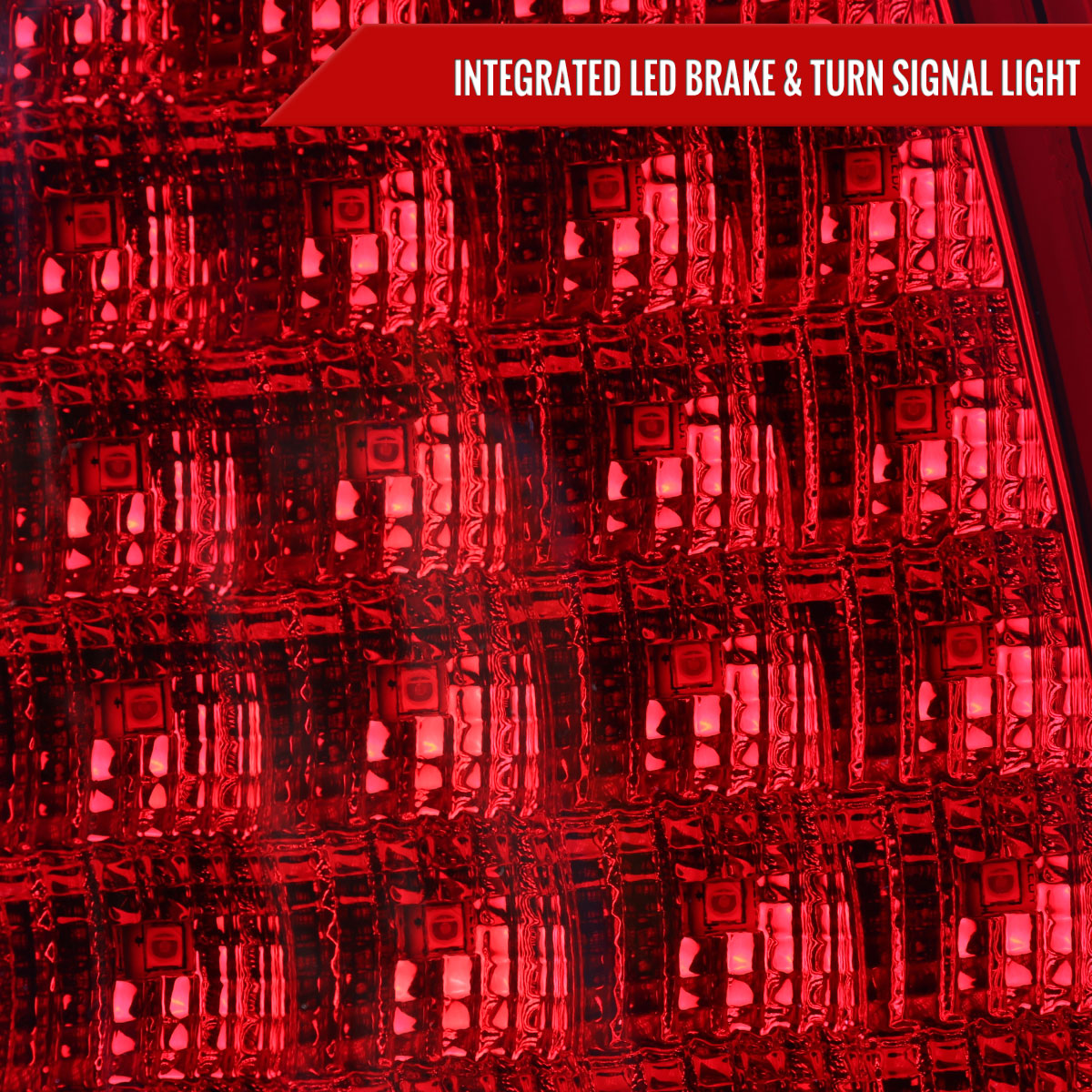 2007-2013 GMC Sierra 1500 / 2007-2014 Sierra 2500HD 3500HD C-Bar LED Tail Lights (Chrome Housing/Red Clear Lens)