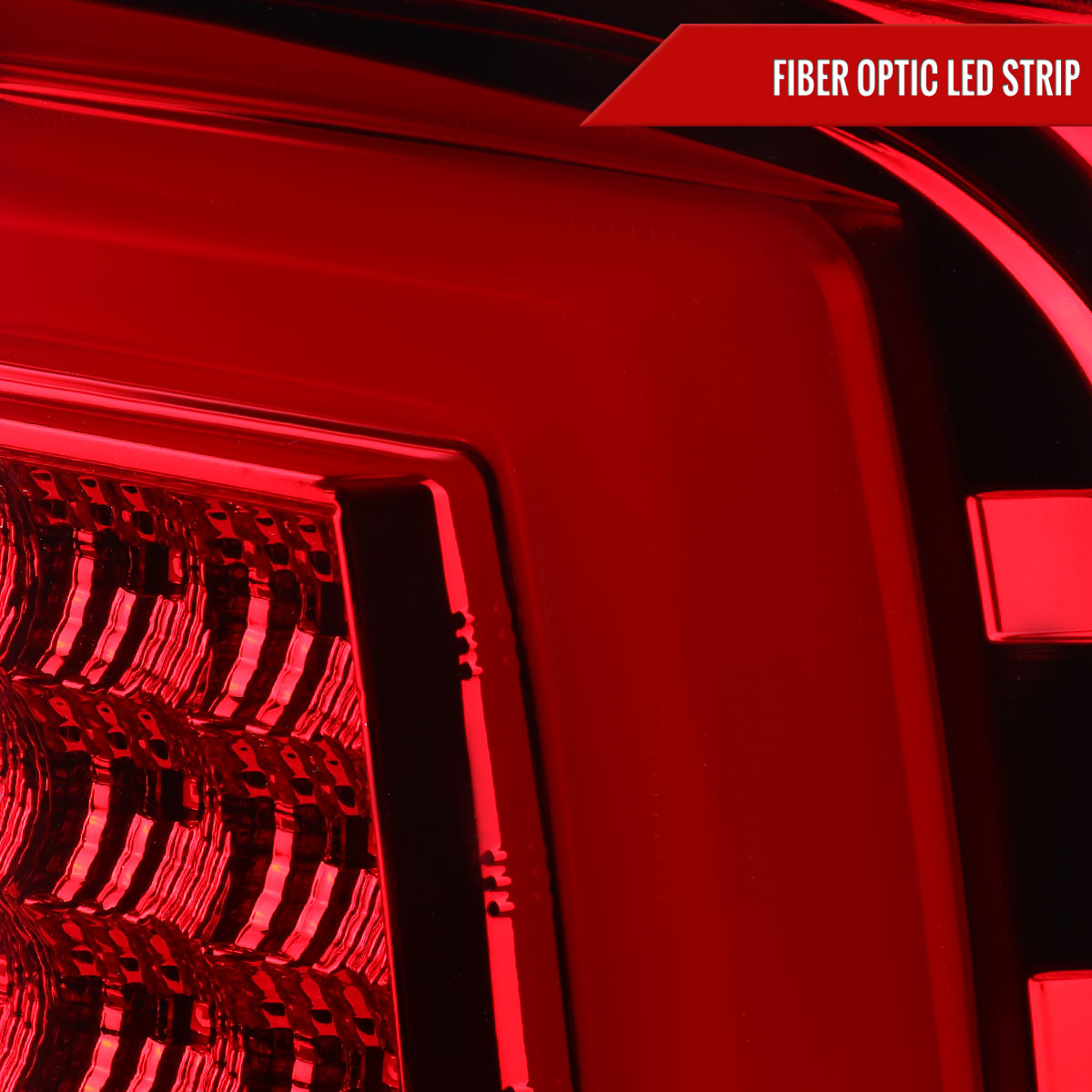 2007-2013 GMC Sierra 1500 / 2007-2014 Sierra 2500HD 3500HD C-Bar LED Tail Lights (Chrome Housing/Red Clear Lens)