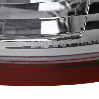 2007-2013 GMC Sierra 1500 / 2007-2014 Sierra 2500HD 3500HD C-Bar LED Tail Lights (Chrome Housing/Red Clear Lens)