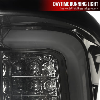 2014-2018 GMC Sierra 1500/2500HD/3500HD LED Tail Lights (Chrome Housing/Smoked Lens)