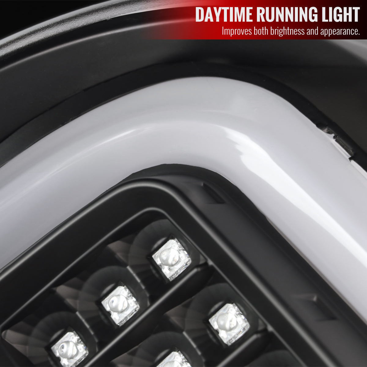 2014-2018 GMC Sierra 1500/2500HD/3500HD V2 LED Tail Lights (Matte Black Housing/Clear Lens)