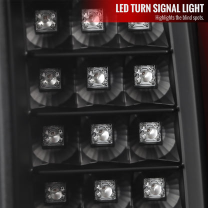 2014-2018 GMC Sierra 1500/2500HD/3500HD Red Bar LED Tail Lights (Black Housing/Clear Lens)