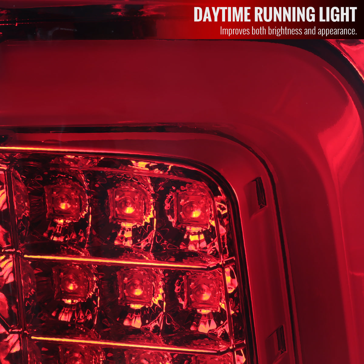 2014-2018 GMC Sierra 1500/2500HD/3500HD LED Tail Lights (Chrome Housing/Red Lens)