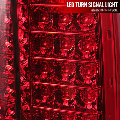2014-2018 GMC Sierra 1500/2500HD/3500HD LED Tail Lights (Chrome Housing/Red Lens)