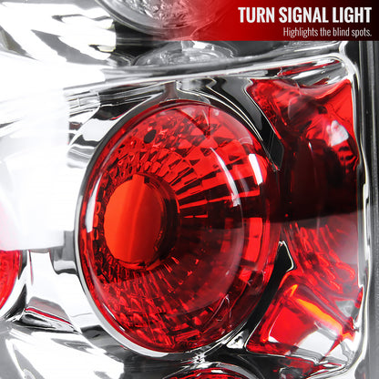 2003-2006 Chevrolet Silverado Tail Lights (Chrome Housing/Clear Lens)
