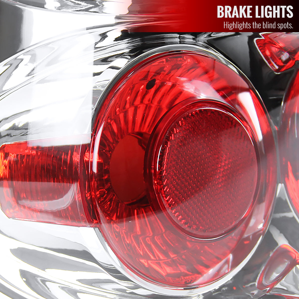 2003-2006 Chevrolet Silverado Tail Lights (Chrome Housing/Clear Lens)