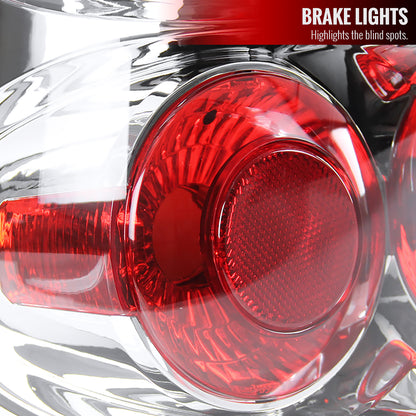 2003-2006 Chevrolet Silverado Tail Lights (Chrome Housing/Clear Lens)
