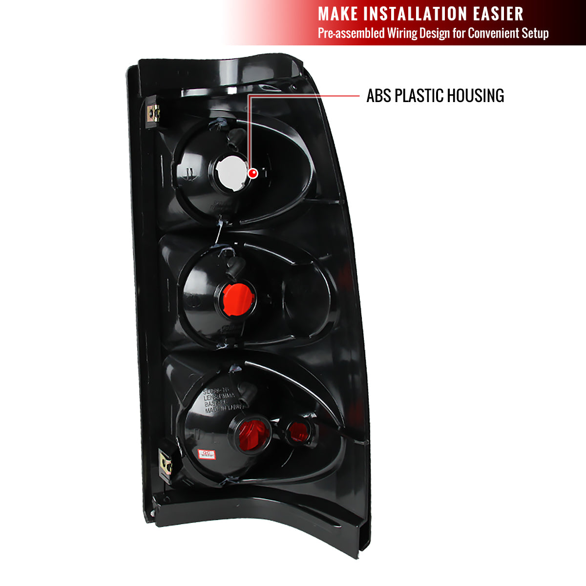 2003-2006 Chevrolet Silverado Tail Lights (Chrome Housing/Clear Lens)