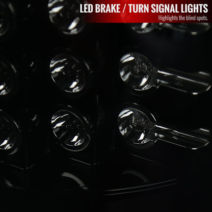2003-2006 Chevrolet Silverado LED Tail Lights (Glossy Black Housing/Smoked Lens)