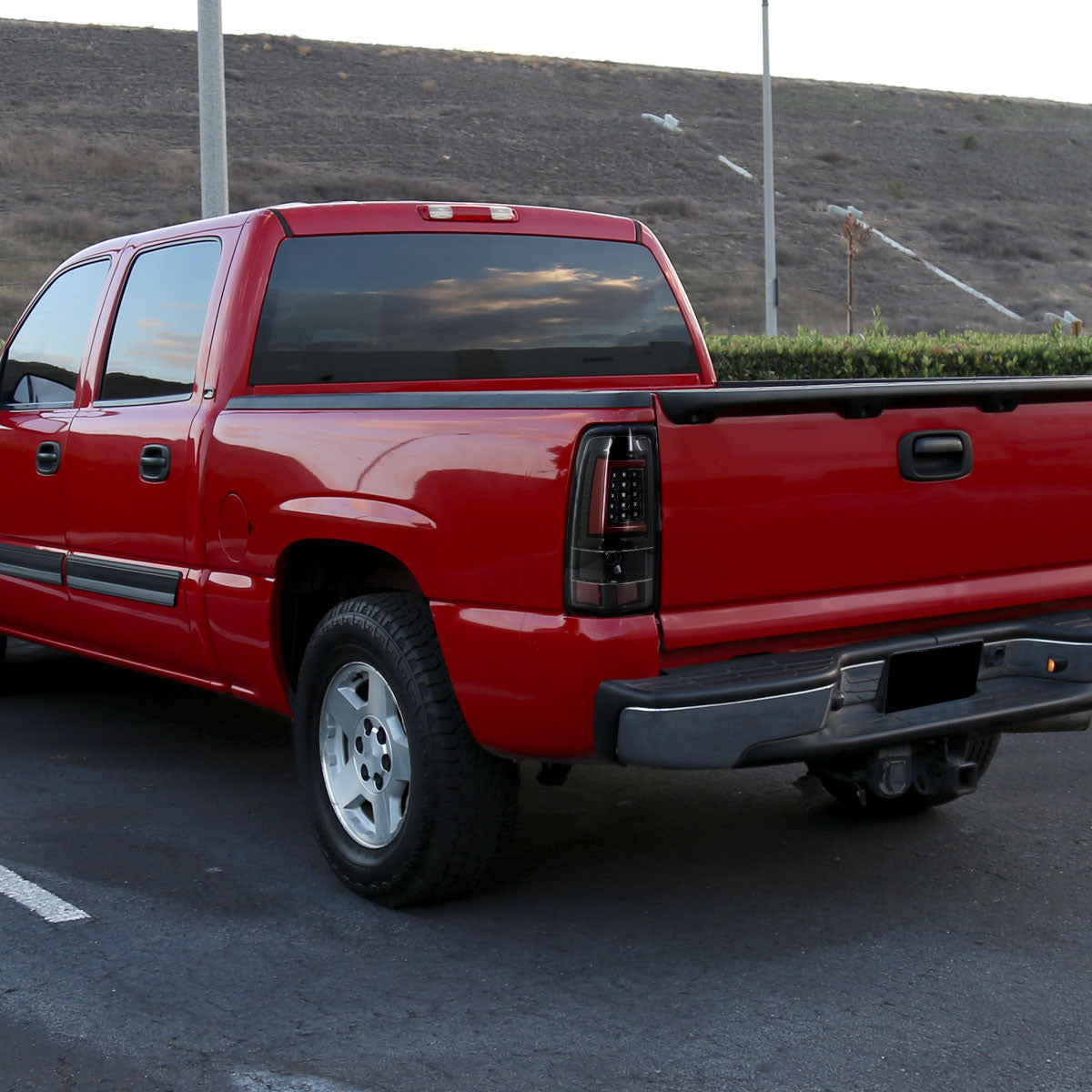 2003-2006 Chevrolet Silverado LED Tail Lights - G2 (Jet Black Housing/Clear Lens)