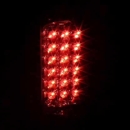 2003-2006 Chevrolet Silverado LED Tail Lights (Chrome Housing/Clear Lens)