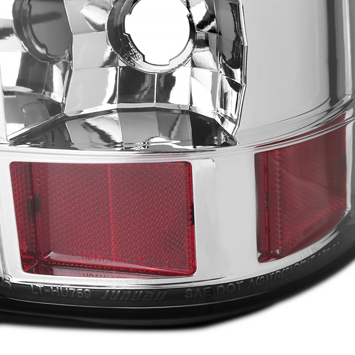 2003-2006 Chevrolet Silverado LED Tail Lights (Chrome Housing/Clear Lens)