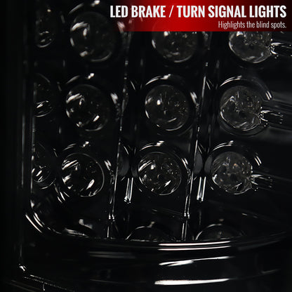 2003-2006 Chevrolet Silverado LED Tail Lights (Chrome Housing/Smoked Lens)