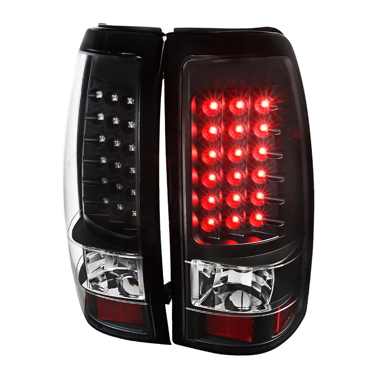 2003-2006 Chevrolet Silverado V2 LED Tail Lights (Matte Black Housing/Clear Lens)