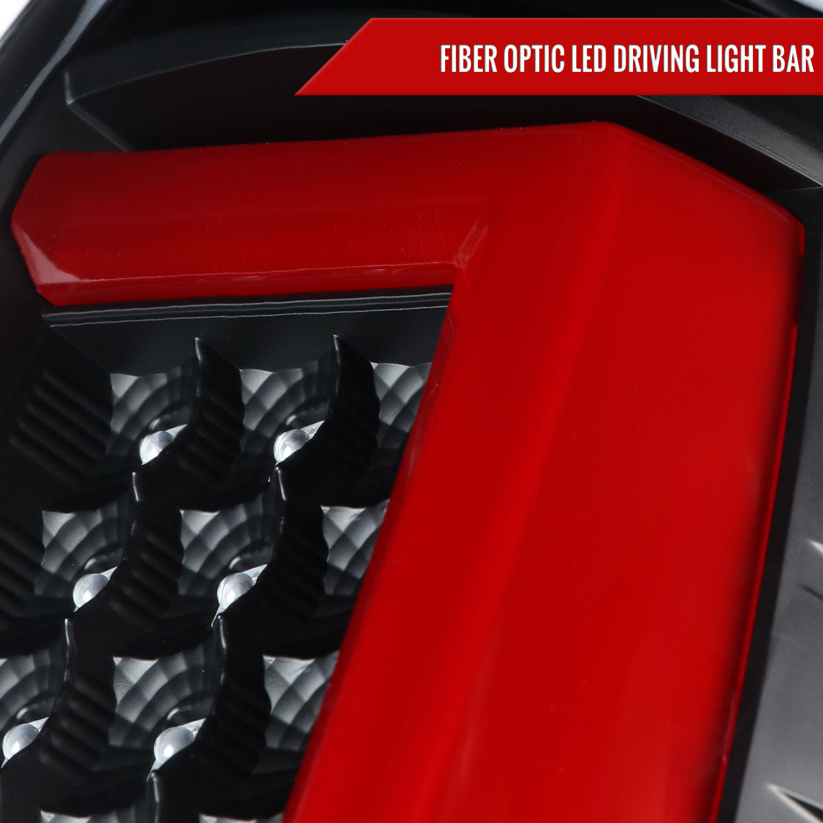 2003-2006 Chevrolet Silverado Red C Bar LED Tail Lights - G2 (Black Housing/Clear Lens)