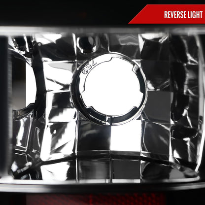 2003-2006 Chevrolet Silverado Red C Bar LED Tail Lights - G2 (Black Housing/Clear Lens)